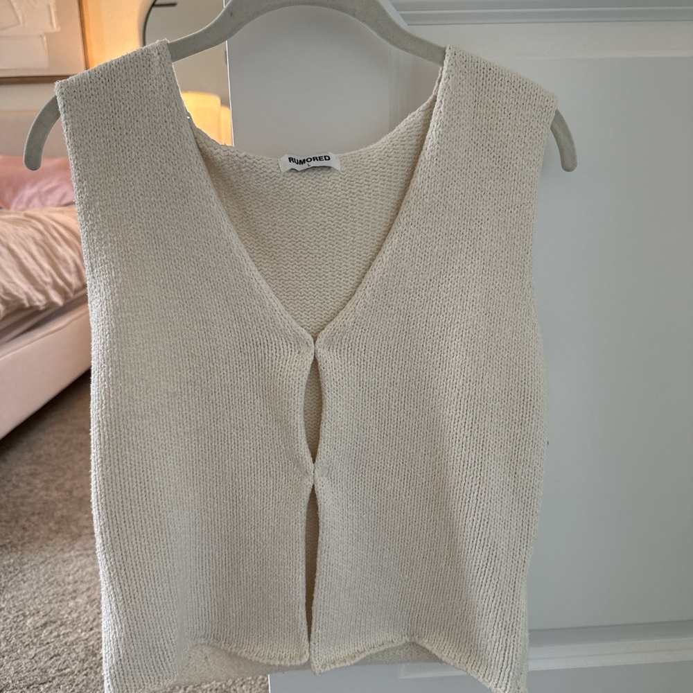 Rumored Ivory Knit Top